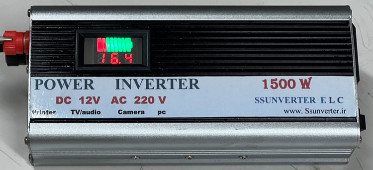 اینورتر ۱۵۰۰ وات ، ۱۲ ولت dc به ۲۲۰ ولت Ac