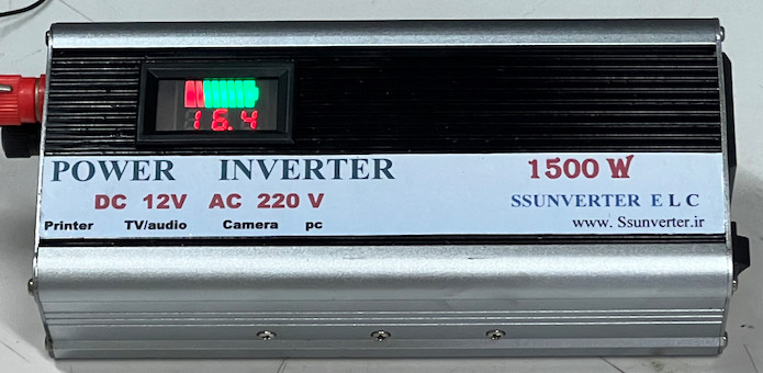 اینورتر ۱۵۰۰ وات ، ۱۲ ولت dc به ۲۲۰ ولت Ac