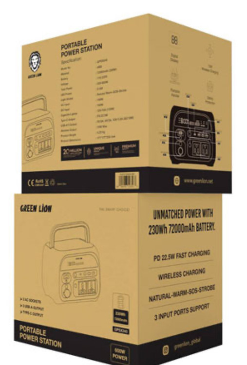 پاور استیشن پاوربانک 600 وات قابل حمل گرین لاین با ظرفیت 72000mAh